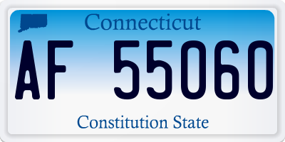 CT license plate AF55060