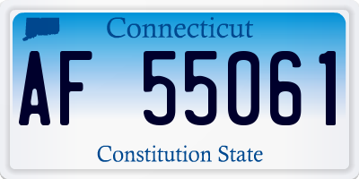 CT license plate AF55061