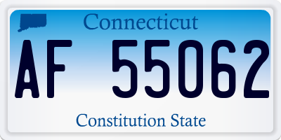 CT license plate AF55062