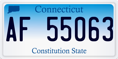 CT license plate AF55063