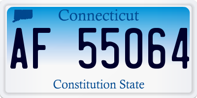 CT license plate AF55064