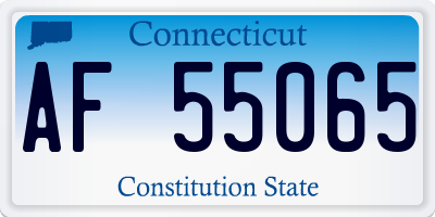 CT license plate AF55065