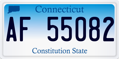 CT license plate AF55082
