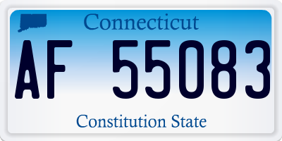 CT license plate AF55083