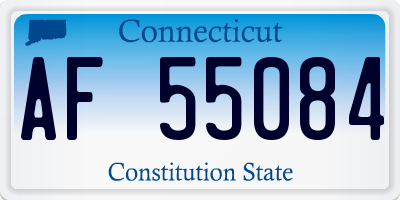 CT license plate AF55084