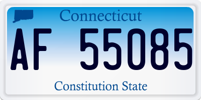 CT license plate AF55085