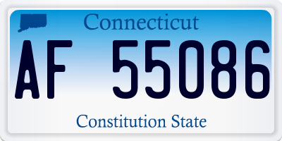 CT license plate AF55086