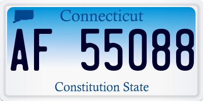 CT license plate AF55088