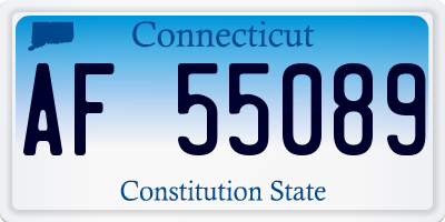 CT license plate AF55089