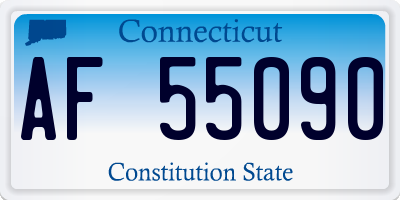 CT license plate AF55090