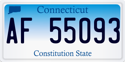 CT license plate AF55093