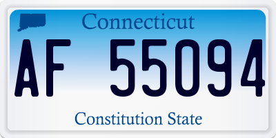 CT license plate AF55094