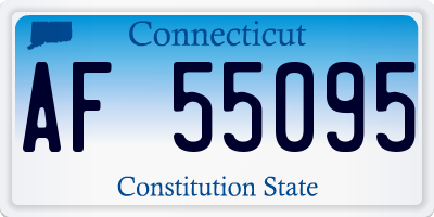 CT license plate AF55095