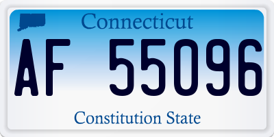CT license plate AF55096