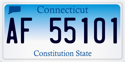 CT license plate AF55101