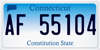CT license plate AF55104