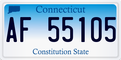 CT license plate AF55105