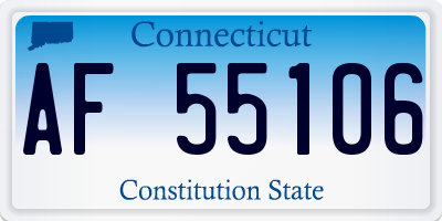 CT license plate AF55106