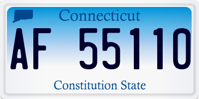 CT license plate AF55110