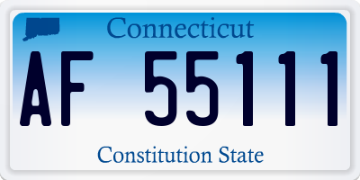 CT license plate AF55111