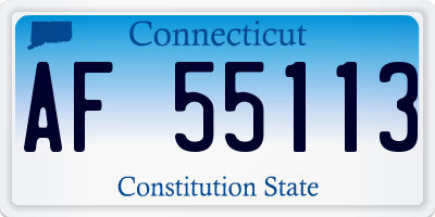 CT license plate AF55113
