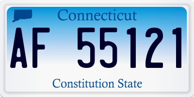 CT license plate AF55121