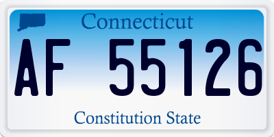 CT license plate AF55126