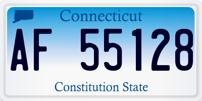 CT license plate AF55128
