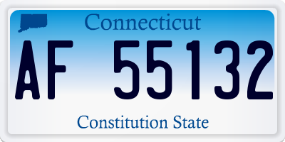 CT license plate AF55132