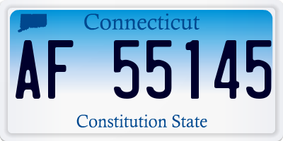 CT license plate AF55145