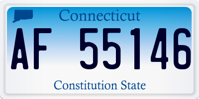 CT license plate AF55146