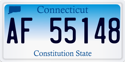 CT license plate AF55148