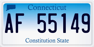 CT license plate AF55149