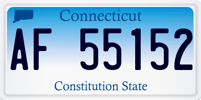 CT license plate AF55152