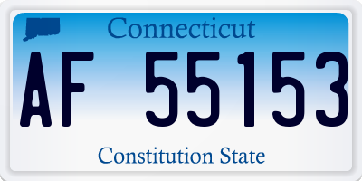 CT license plate AF55153