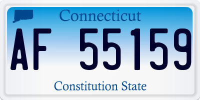 CT license plate AF55159