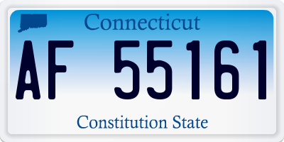 CT license plate AF55161