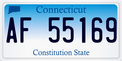 CT license plate AF55169