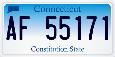 CT license plate AF55171