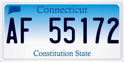 CT license plate AF55172