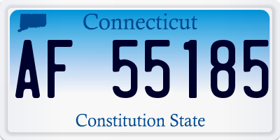 CT license plate AF55185