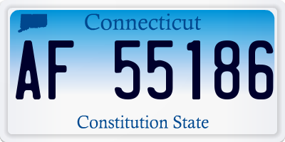 CT license plate AF55186