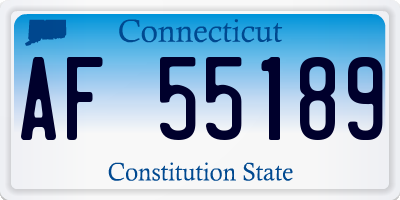 CT license plate AF55189
