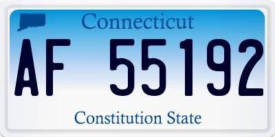 CT license plate AF55192