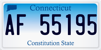 CT license plate AF55195