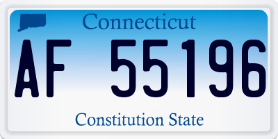 CT license plate AF55196