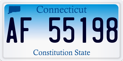 CT license plate AF55198