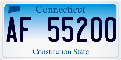 CT license plate AF55200