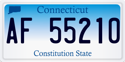 CT license plate AF55210