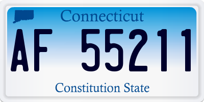 CT license plate AF55211